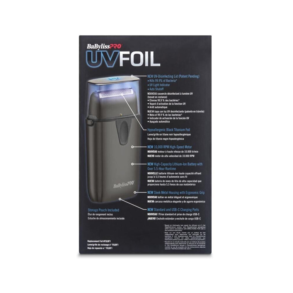BaByliss PRO UV-Foil Cordless Single Foil Shaver (FXLFS1)