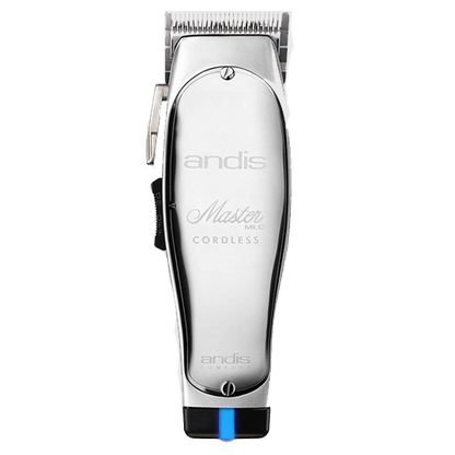 Andis Professional Master Cordless Lithium Ion Adjustable Blade Hair Clipper, Silver (12470)