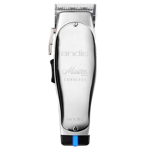 Andis Professional Master Cordless Lithium Ion Adjustable Blade Hair Clipper, Silver (12470)