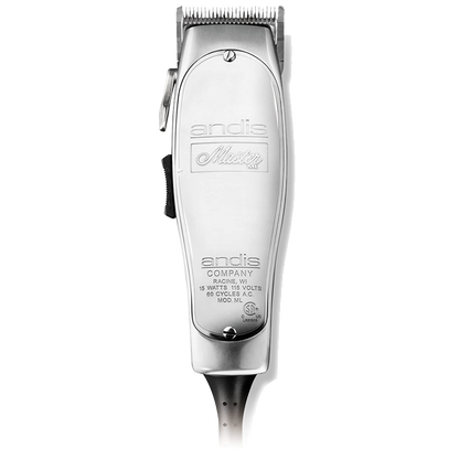 Andis Professional Master Adjustable Blade Hair Clipper, Silver, Chrome (01557)