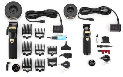 BaByliss PRO Black FX Boost+ Limited Edition Clipper & Trimmer Set w/ Charging Base (FXHOLPKCTB-B)