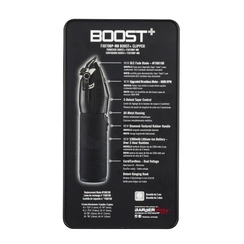 Babyliss Pro Boost+ Clipper Matte Black #FX870BP-MB