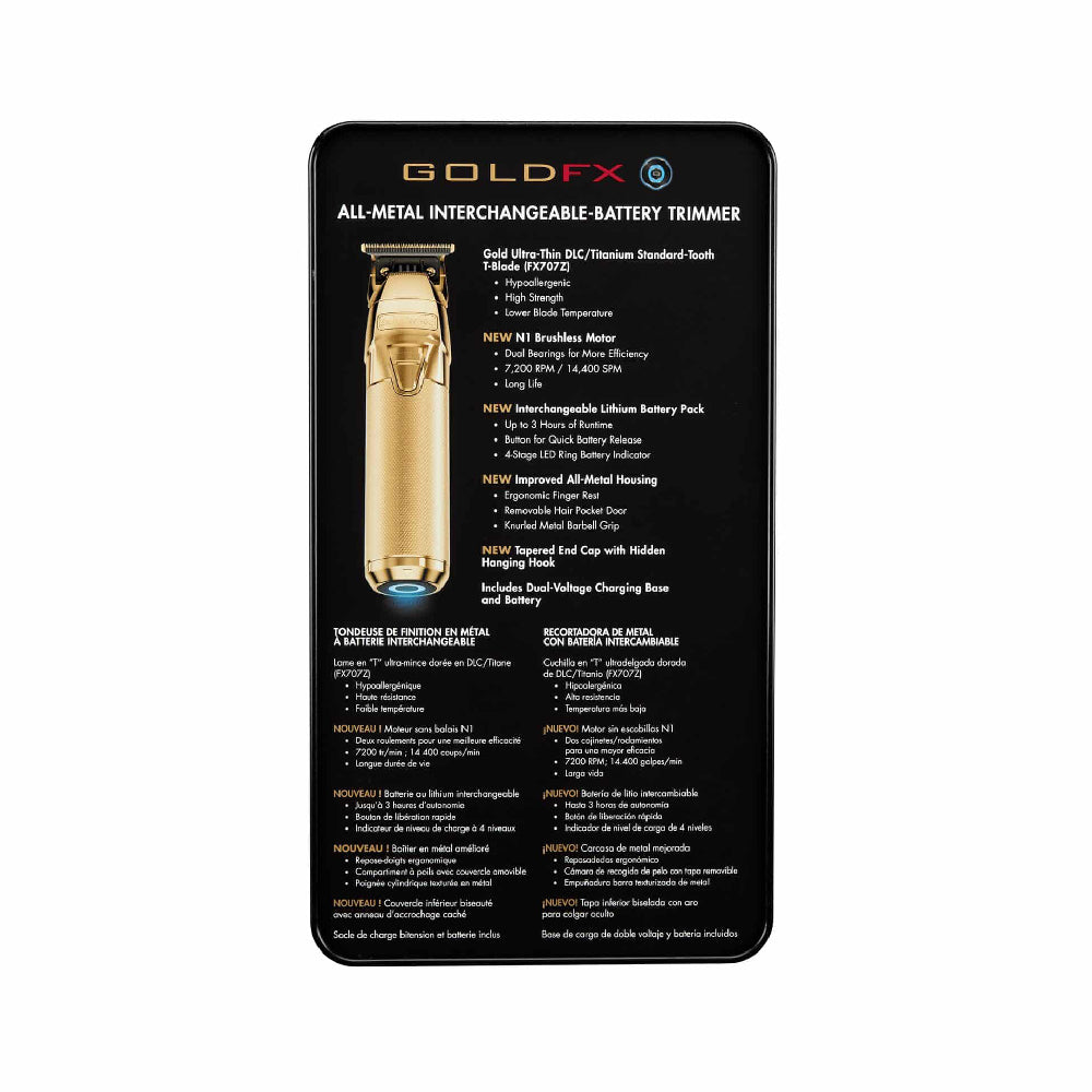 Babyliss Pro FXONE Gold Cordless Trimmer (#FX799G)