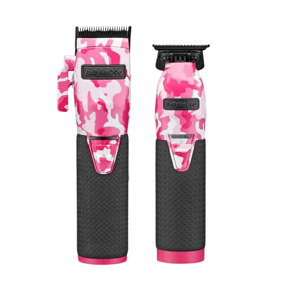 Babyliss Pro LimitedFX Pink Camo Clipper and Trimmer Combo #FXHOLPKCAMPK