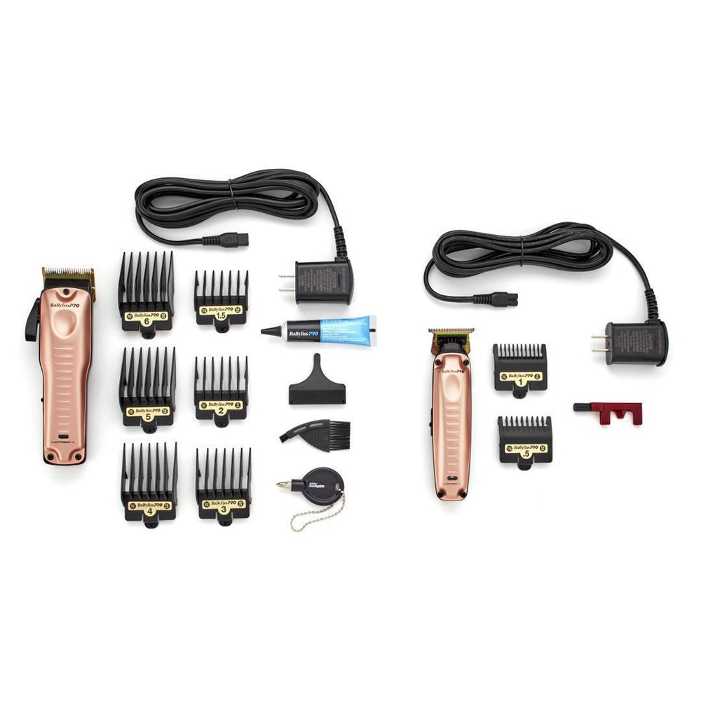 Babyliss Pro LO-PROFX Clipper & Trimmer Combo Rose Gold (FXHOLPKLP-RG)