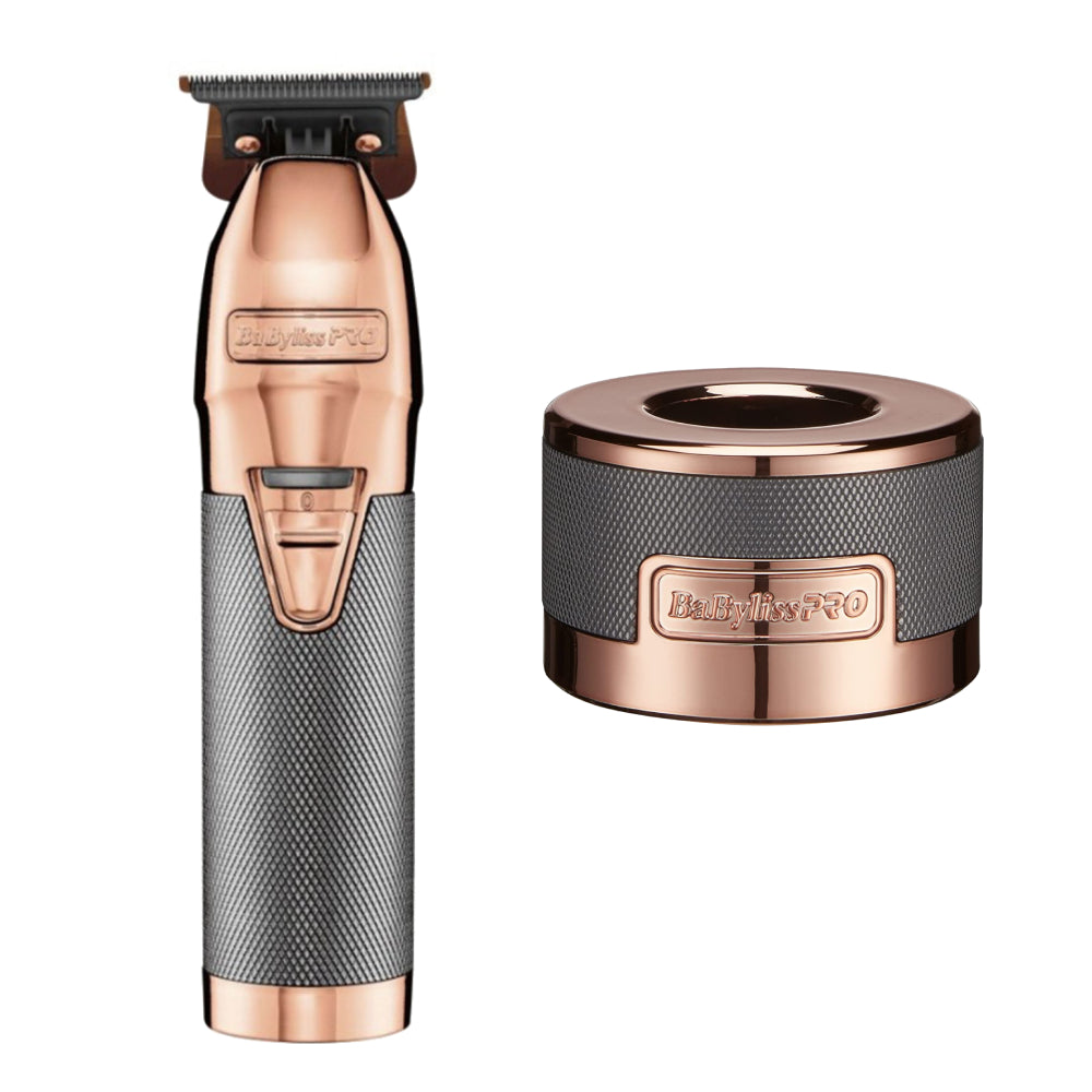 Babyliss Pro Rose Gold Skeleton Trimmer with Charging Base