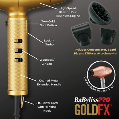 BaBylissPRO GOLDFX High-Performance Turbo Dryer