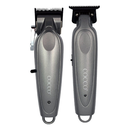 Cocco Pro All Metal Hair Clipper & Trimmer Combo - Gray (Dual Voltage)