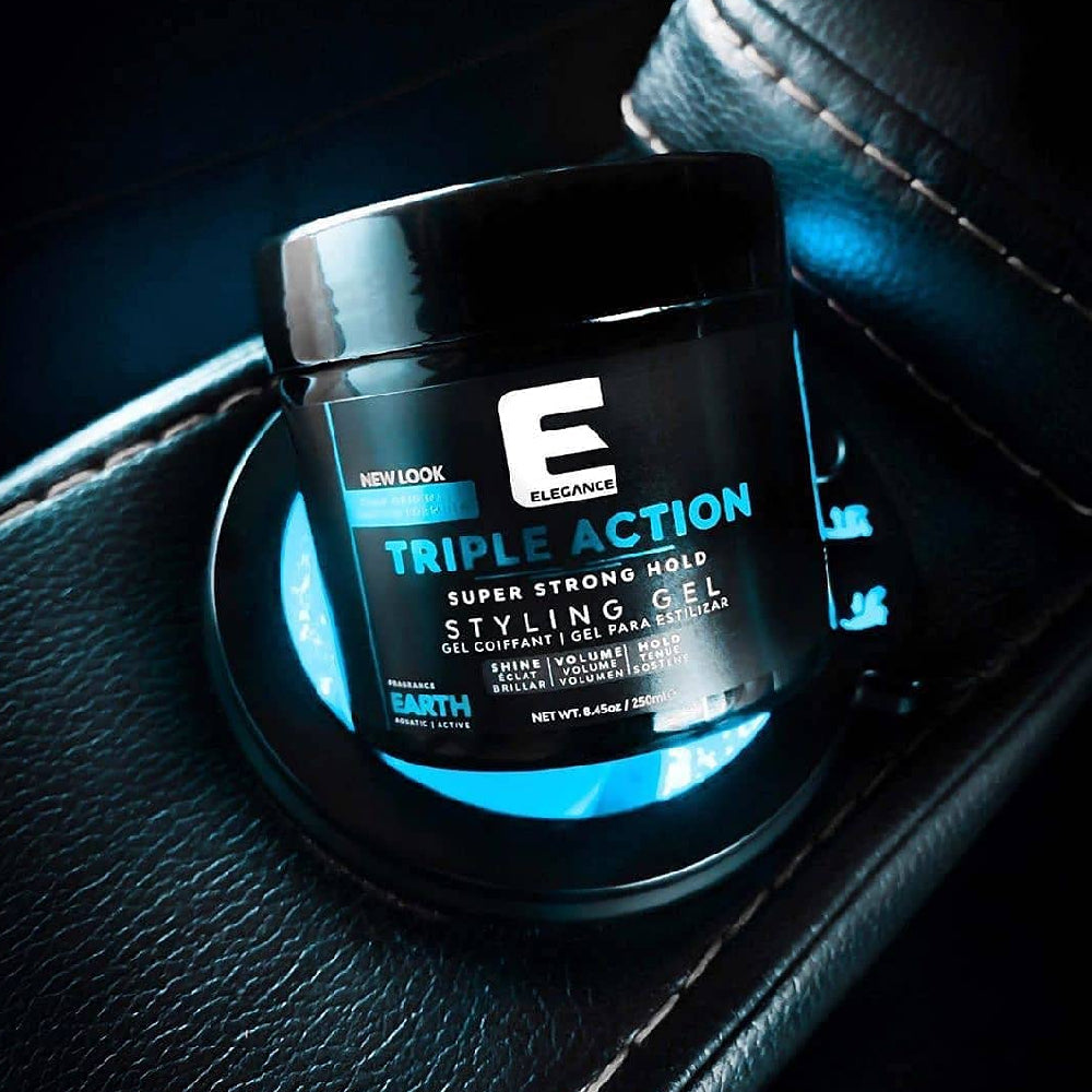 Elegance Triple Action Hair Gel Earth (Strong Hold) 16.9oz 500ml