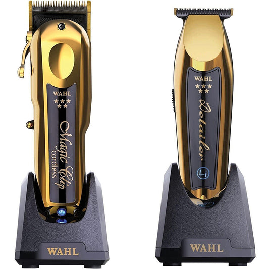 Wahl Magic Clipper Gold & Wahl Detailer Li Gold (Combo)