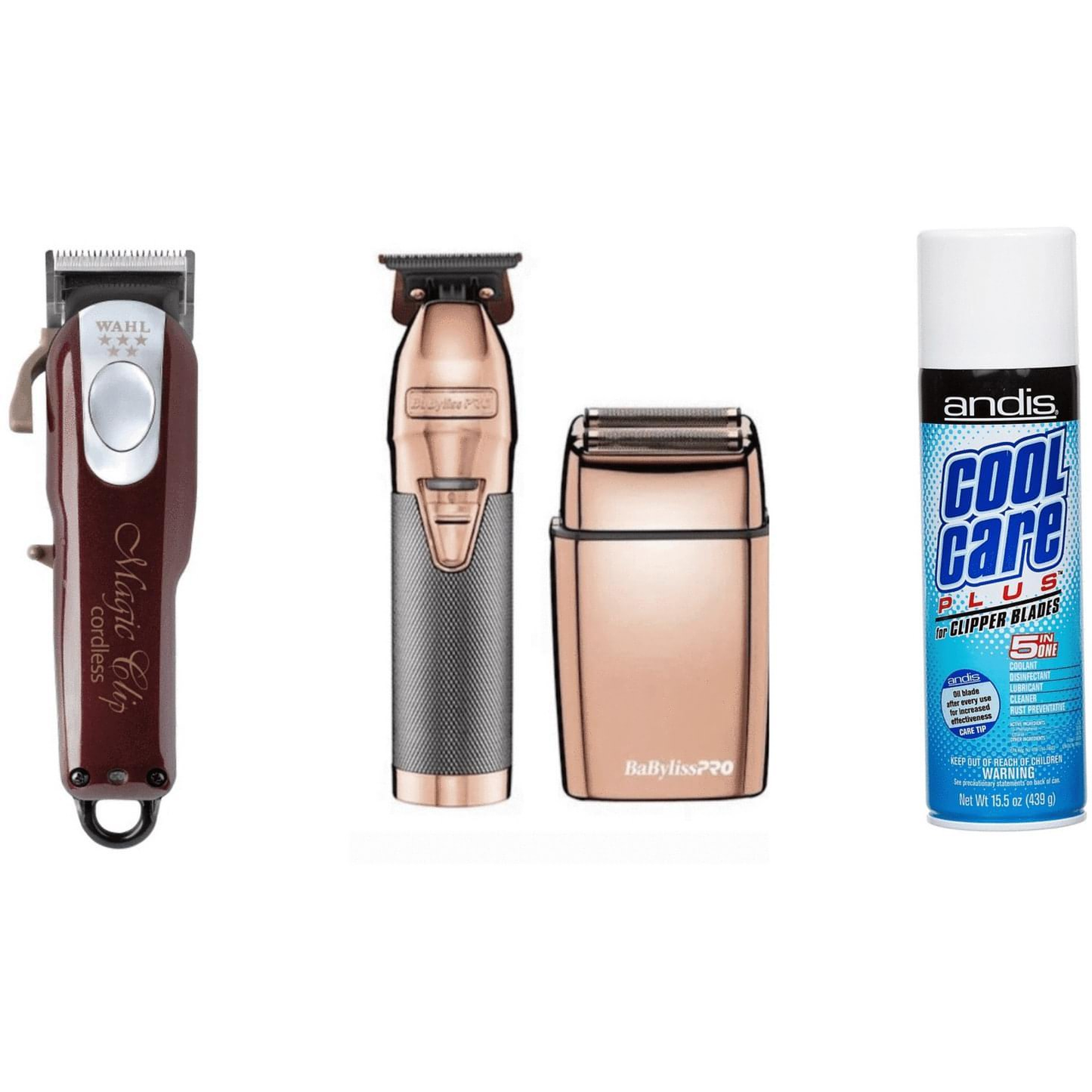 Wahl Magic Clipper + BaByliss Pro Skeleton Trimmer + Double Foil Shaver (Combo)