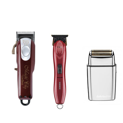 Wahl Magic Clipper + BaByliss Pro Skeleton Trimmer + Double Foil Shaver (Combo)